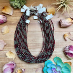 Garnet & Sterling Pearl Necklace – 18.5" | The Bijoux FAB