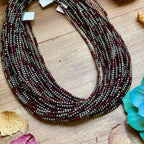 Garnet & Sterling Pearl Necklace – 18.5" | The Bijoux FAB