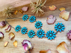 Kingman Turquoise Flower Lariat Necklace – 25” + 5.5” Drop | Native Artist - A. Spencer