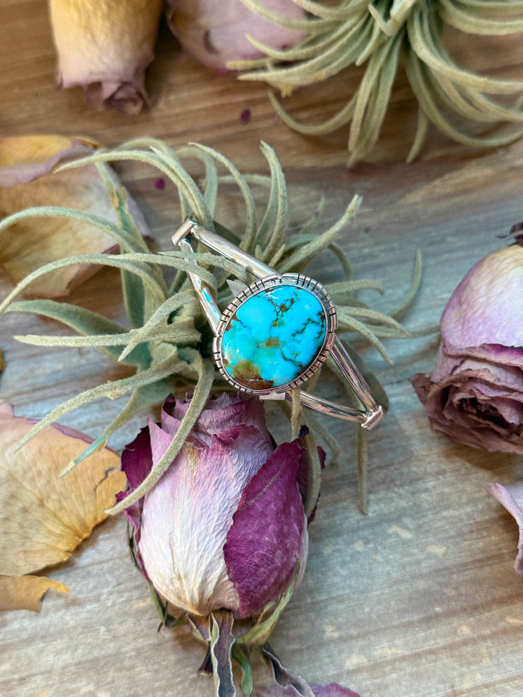 Turquoise Sterling Silver Cuff Bracelet – Small Wrist Friendly