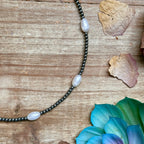 Freshwater Pearl Sterling Silver Bead Necklace – 16” | The Bijoux FAB