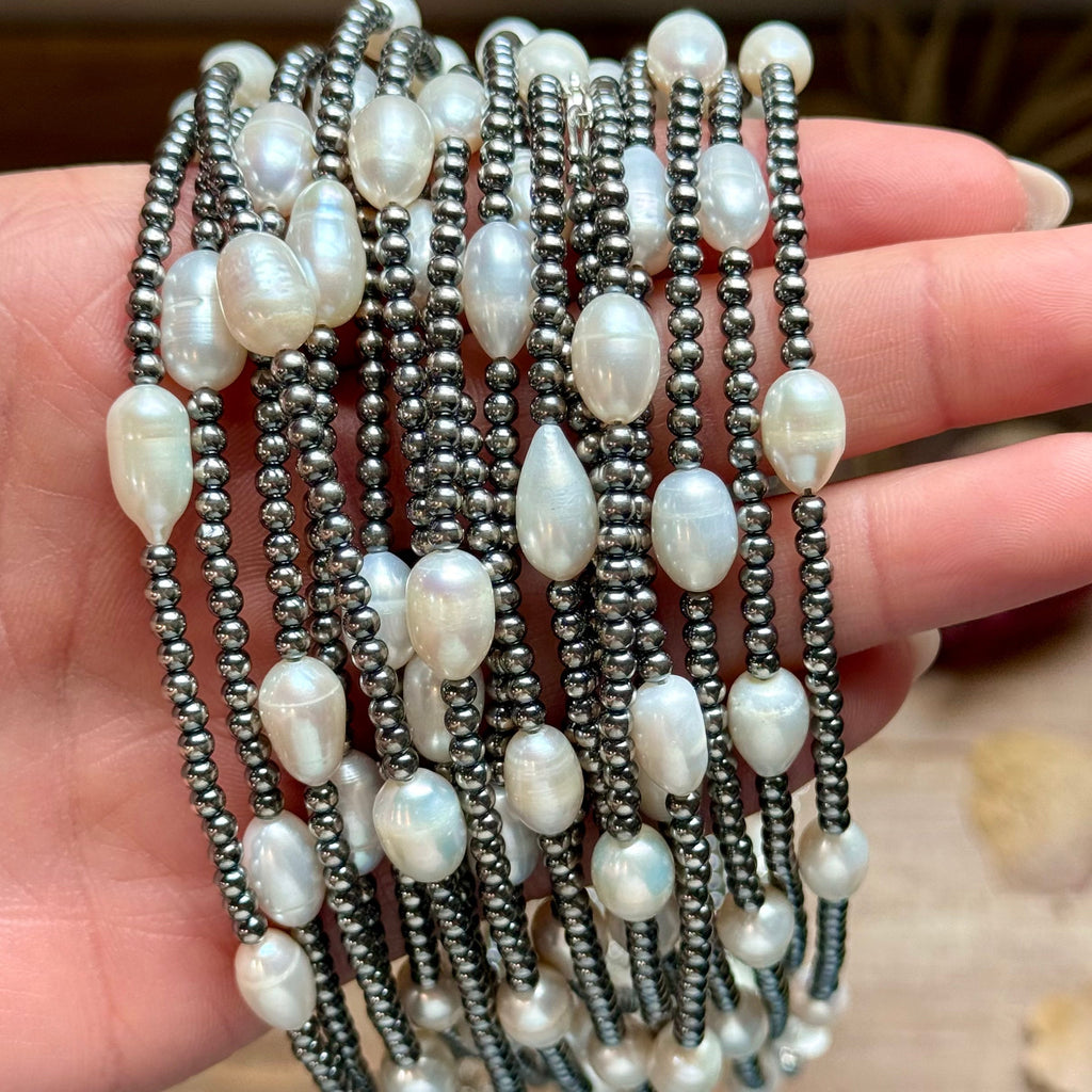 Freshwater Pearl Sterling Silver Bead Necklace – 16” | The Bijoux FAB