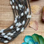 Freshwater Pearl Sterling Silver Bead Necklace – 16” | The Bijoux FAB