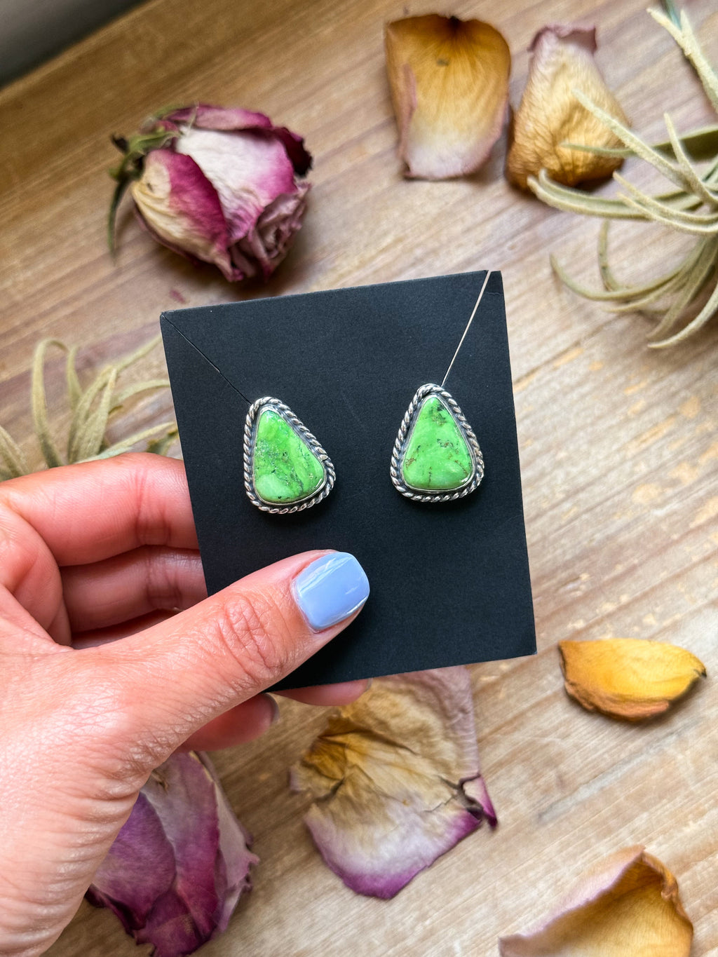 Carico Lake Turquoise Stud Earrings – Sterling Silver | Jason Ogg