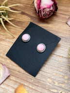 Sterling Silver Pink Conch Stud Earrings