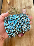 Golden Hills Turquoise & Sterling Pearl Necklace – 16" | The Bijoux FAB