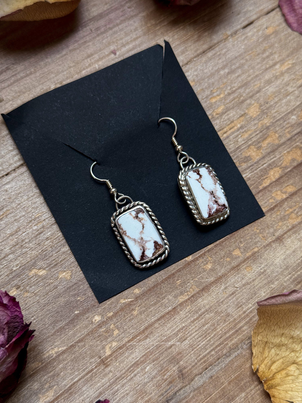 Wild Horse Jasper Sterling Silver Dangle Earrings | Artist Jason Ogg