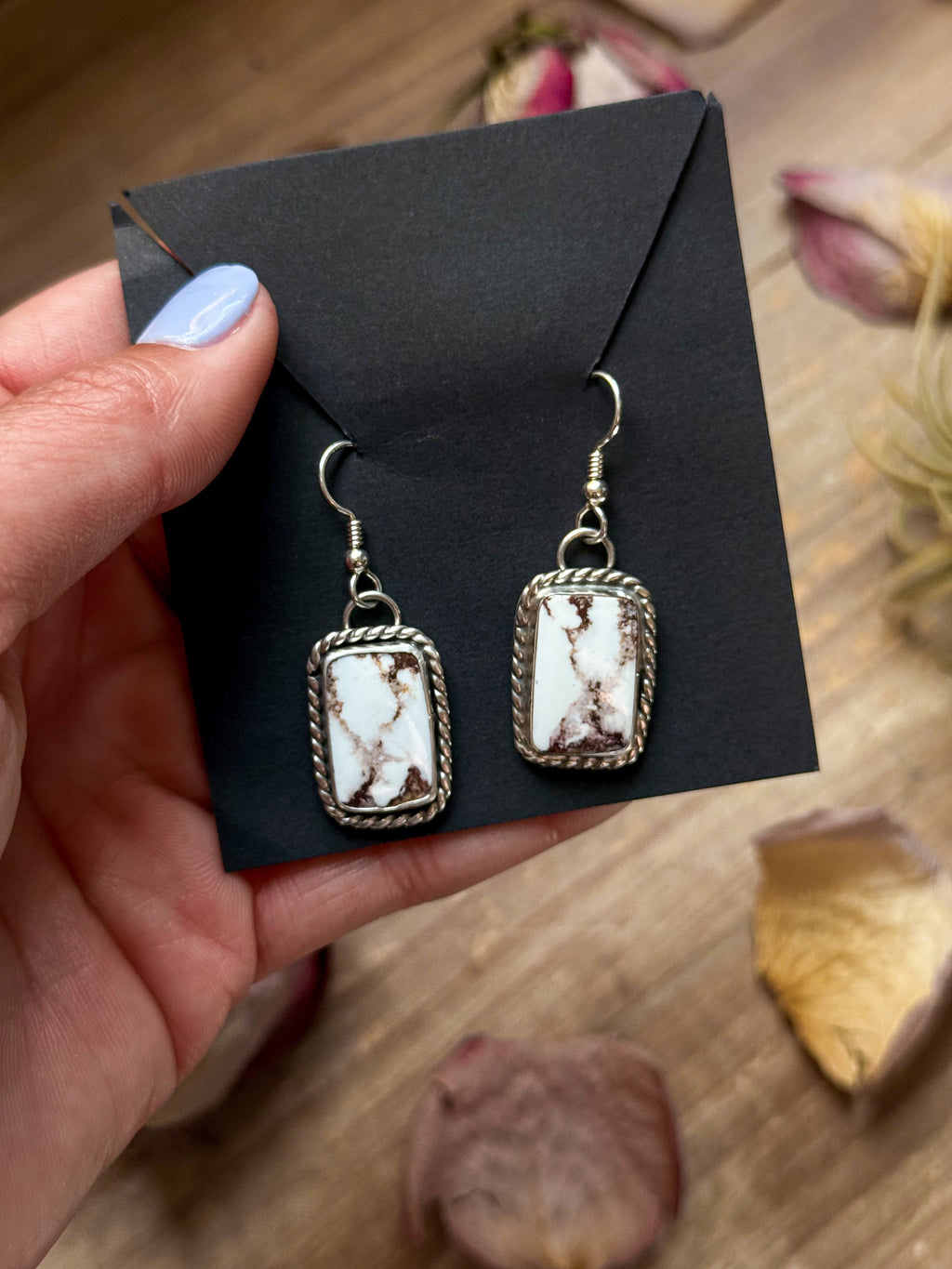 Wild Horse Jasper Sterling Silver Dangle Earrings | Artist Jason Ogg