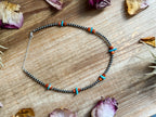 Sleeping Beauty Turquoise & Spiny Oyster Necklace – Sterling Silver Pearls 14.5” | The Bijoux FAB