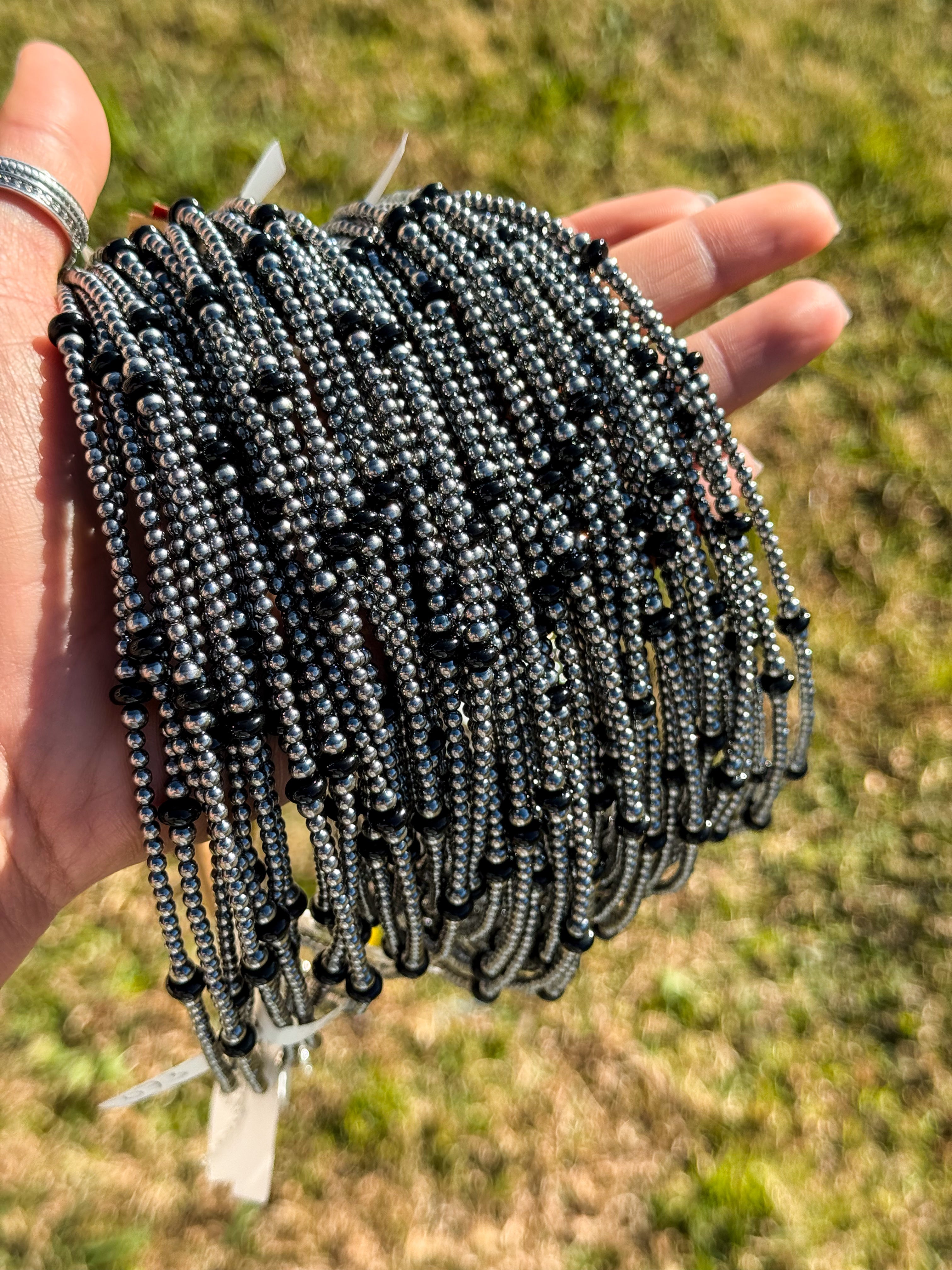Black Onyx & Sterling Silver Pearl Necklace – 15" | The Bijoux FAB