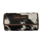 Canyon Jewellery Case - Black & White Cowhide