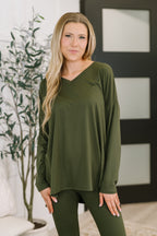 Next to Nothing Top and Bottom Set in Dark Olive