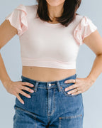 Ruffle Sleeve Halftee