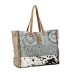 Green Floral Print Weekender Bag