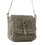 Western Scout Leather Crossbody Bag in Olive