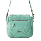 Western Scout Leather Crossbody Bag in Turquoise