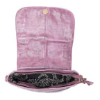Western Scout Leather Crossbody Bag in Purple