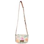 Myra Meadow Song Cotton & Leather Crossbody Bag in Lemon Blossom