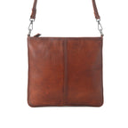 Myra Zidana El Paso Twin Veg Tanned Leather Crossbody Bag in Wildwood Red