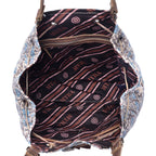 Myra Southern Bloom Cotton & Leather Bucket Bag in Oasis Cream