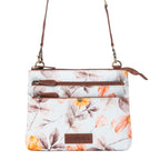 Myra Maple Ridge Cotton & Leather Crossbody Bag in Powder Sky