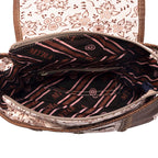Myra Oakline Cotton & Leather Shoulder Bag in Mocha Beige