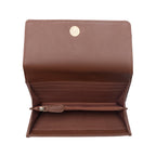 Myra Rustwood Concho Leather Women’s Wallet in Charcoal Cream