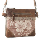 Myra Inkwild Vintage Crossbody Bag for Women in rust with fringe detail
