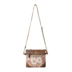 Myra Inkwild Vintage Crossbody Bag for Women in rust with fringe detail