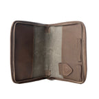 Myra Graceword Western Bible Cover in olive with flap closure and leather detail