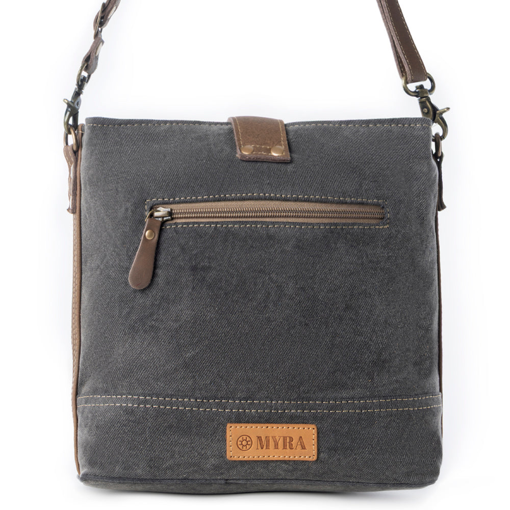 Myra Frostbloom Vintage Shoulder Bag for Women in teal with floral detail