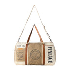 Myra Wandermark Vintage Traveller Bag for Men in olive with leather detail