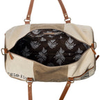 Myra Wandermark Vintage Traveller Bag for Men in olive with leather detail