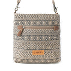 Myra Tribal Pony Western Crossbody Bag for Women in olive with hairon detail
