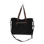 Myra Mystique Canvas Leather Messenger Bag - Dual Strap Floral Satchel with Vintage Print and Adjustable Crossbody Design