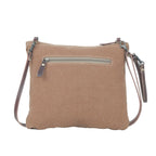 Myra Blue Isle Embossed Leather Crossbody Bag for Women Small Size Western Sling with Hairon Accents