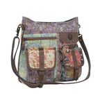 Myra Le Fleur Bel Cowgirl Shoulder Bag - Multi-Floral Print Crossbody with Leather Straps for Everyday Western Flair