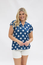 The Nicole V-Neck Top, Stars
