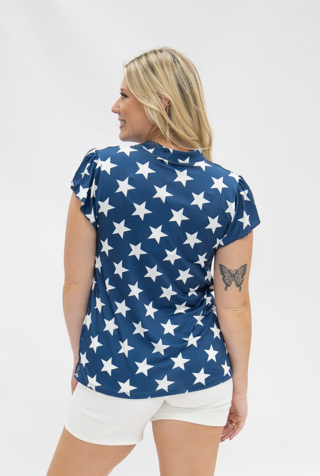 The Nicole V-Neck Top, Stars