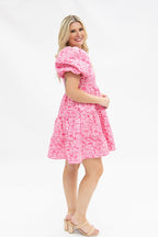 Dolly Doll Jacquard Dress, Pink