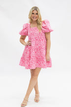 Dolly Doll Jacquard Dress, Pink