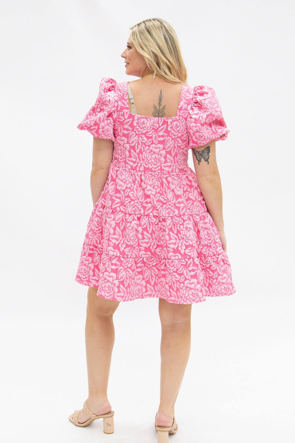 Dolly Doll Jacquard Dress, Pink