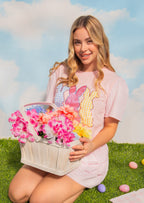 Bunny Patches on Pink Princess Top