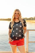 Mesh Short-Sleeve Top, Navy