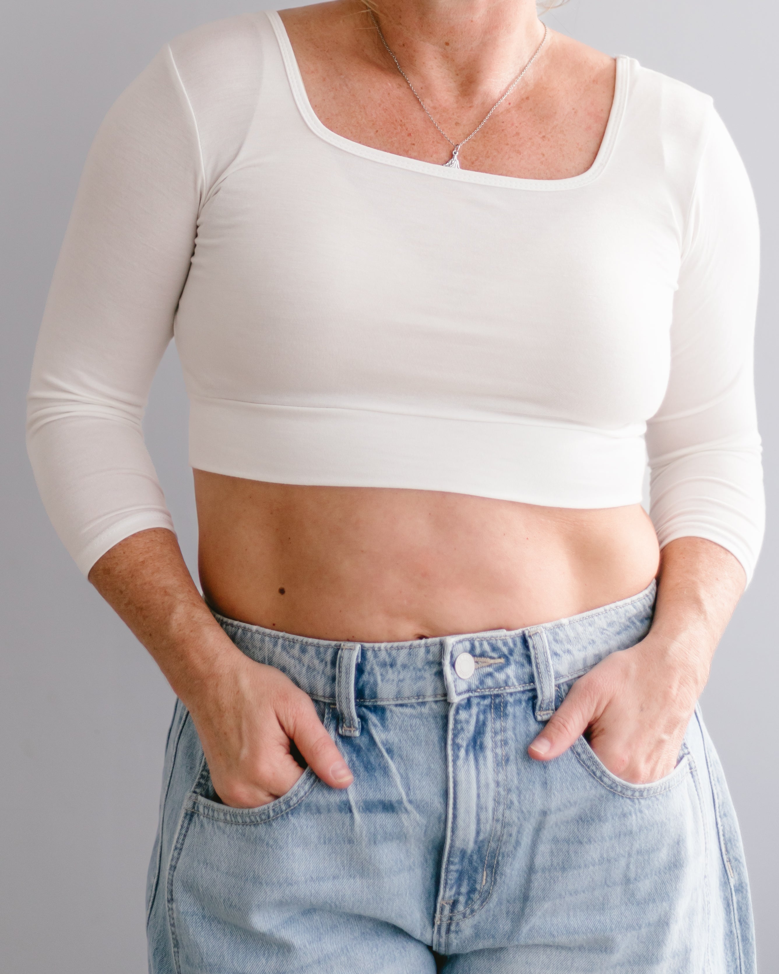 Square Neck 3/4 Sleeve