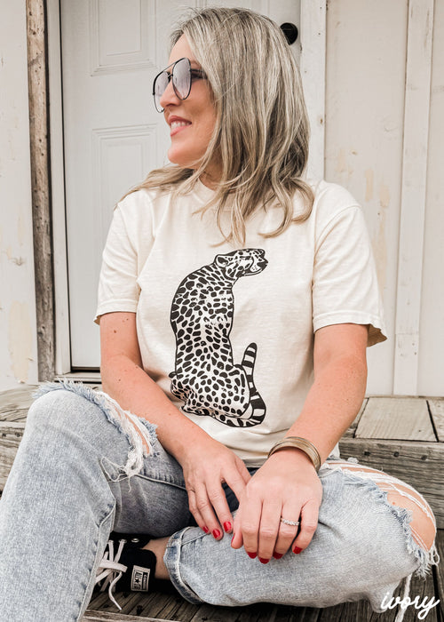 Cheetah Graphic T-Shirt | Comfort Colors Garment-Dyed Tee