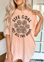 Pet All The Dogs Leopard Paw Graphic T-Shirt