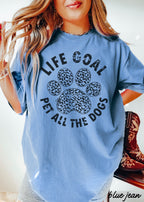 Pet All The Dogs Leopard Paw Graphic T-Shirt