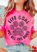 Pet All The Dogs Leopard Paw Graphic T-Shirt