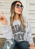 Game Day Checkered Sweatshirt *6 Colors (S-3X)